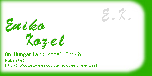 eniko kozel business card
